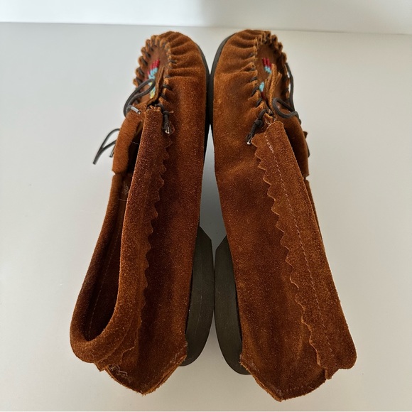 Taos Phoenix moccasins brown suede beaded - Picture 8 of 8